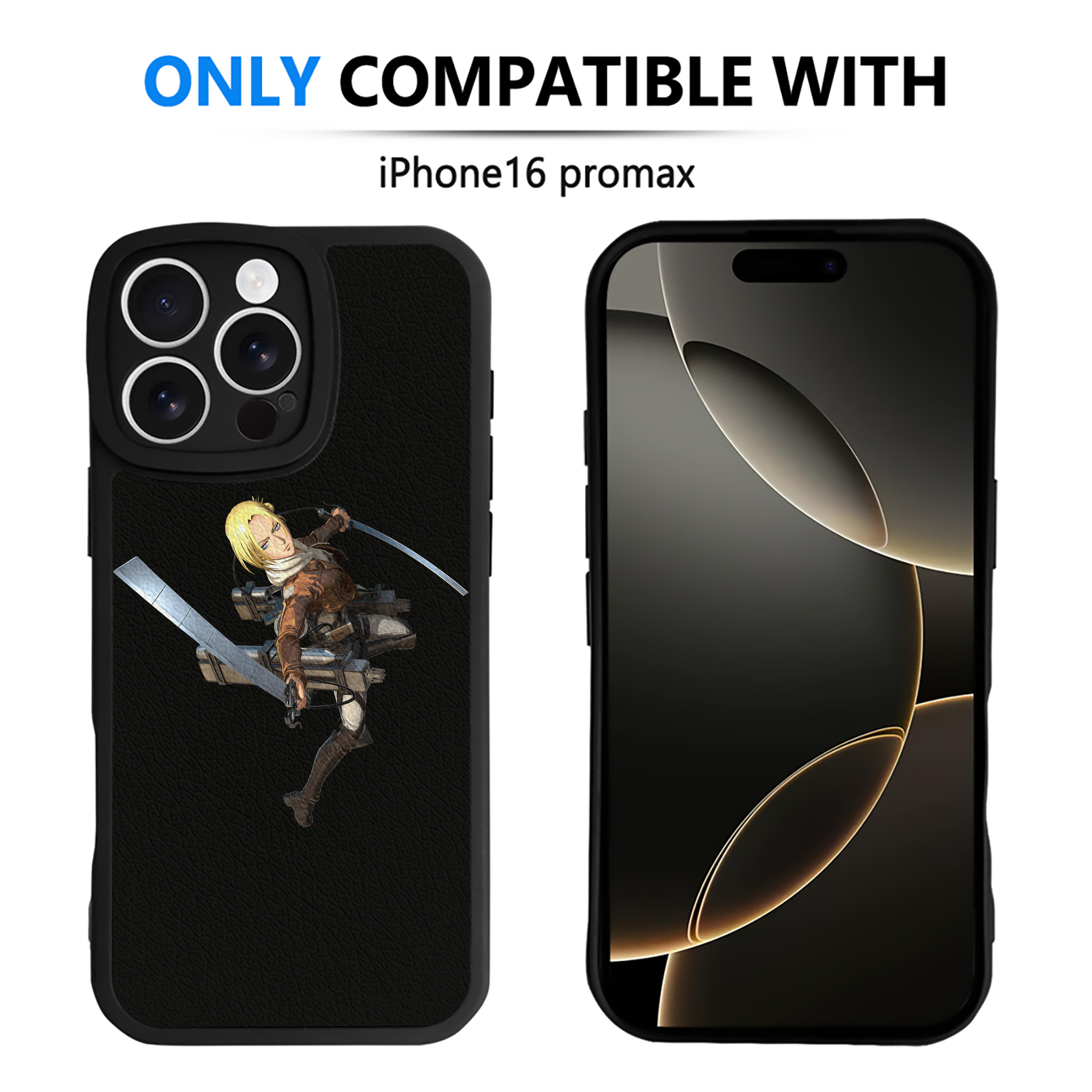 （画像用） 進撃の巨人 アニ・レオンハート Attack on Titan Annie Leonhart 【iPhone 16シリーズ対応】シリコンスマホケース（レザー調） 材質：シリコン